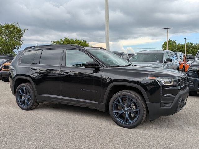 2026 Jeep Cherokee CHEROKEE 85TH ANNIVERSARY EDITION 4X4 in Diamond Black Crystal Pearl-Coat Exterior Paint — front three-quarter view