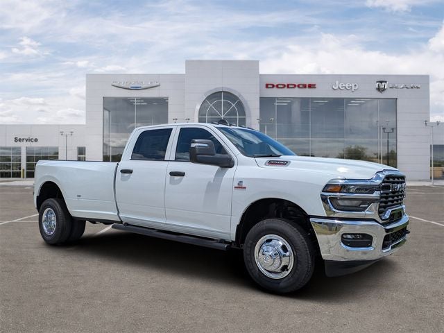 2026 RAM Ram 3500 RAM 3500 TRADESMAN CREW CAB 4X4 8' BOX in Bright White Clear-Coat Exterior Paint — front three-quarter view