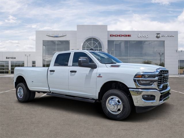 2026 RAM Ram 3500 RAM 3500 TRADESMAN CREW CAB 4X4 8' BOX in Bright White Clear-Coat Exterior Paint — front three-quarter view