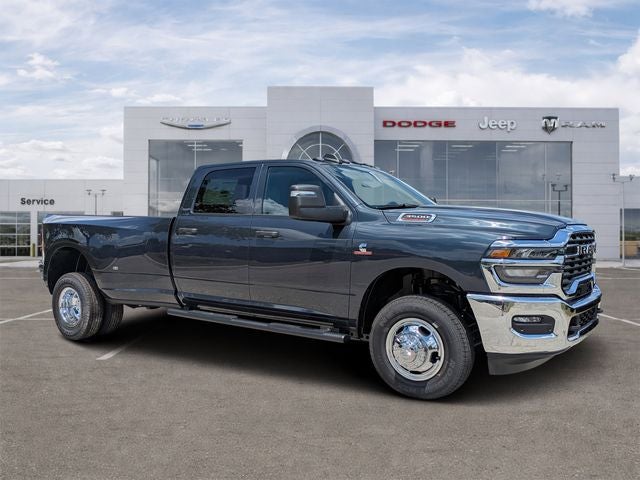 2026 RAM Ram 3500 RAM 3500 TRADESMAN CREW CAB 4X4 8' BOX in Forged Blue Metallic Exterior Paint — front three-quarter view