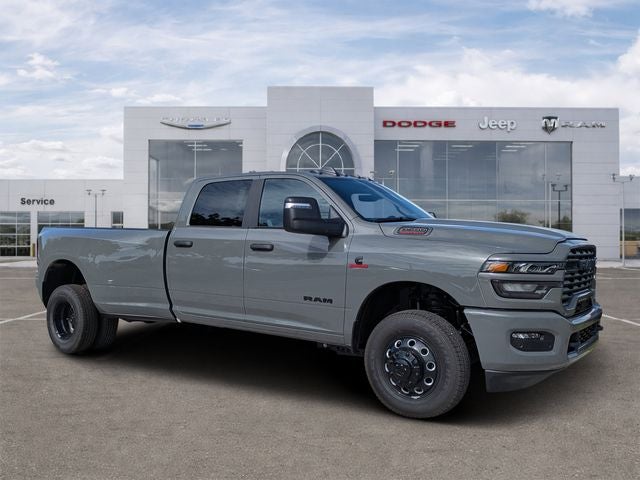 2026 RAM Ram 3500 RAM 3500 BIG HORN CREW CAB 4X4 8' BOX in Ceramic Gray Clear-Coat Exterior Paint — front three-quarter view