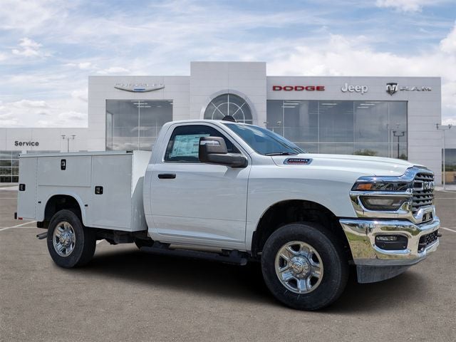 2025 RAM Ram 2500 RAM 2500 TRADESMAN REGULAR CAB 4X4 8' BOX in Bright White Clear-Coat Exterior Paint — front three-quarter view
