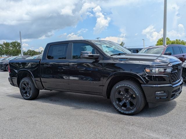 2026 RAM Ram 1500 RAM 1500 BIG HORN CREW CAB 4X2 5'7' BOX in Diamond Black Crystal Pearl-Coat Exterior Paint — front three-quarter view