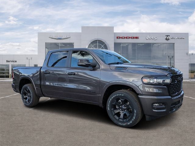 2026 RAM Ram 1500 RAM 1500 BIG HORN CREW CAB 4X2 5'7' BOX in Granite Crystal Metallic Clear-Coat Exterior Paint — front three-quarter view