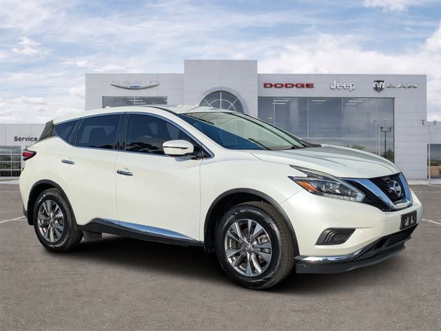 2018 Nissan Murano S in Pearl White — front three-quarter view
